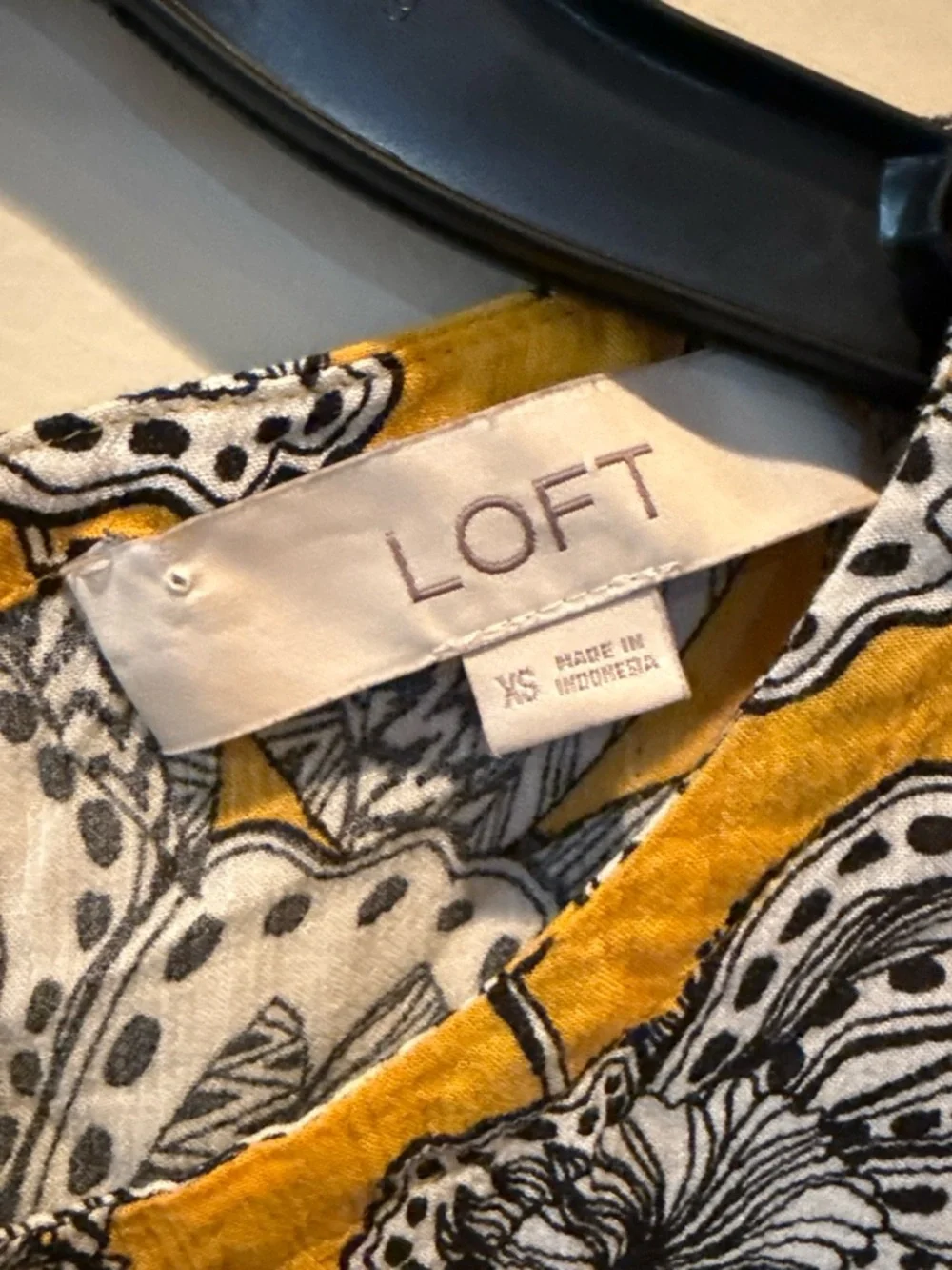 LOFT Yellow Floral Puff-Sleeve Blouse